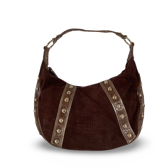 Genna De Rossi Vegan Suede Hobo Bag - Picture 1 of 7